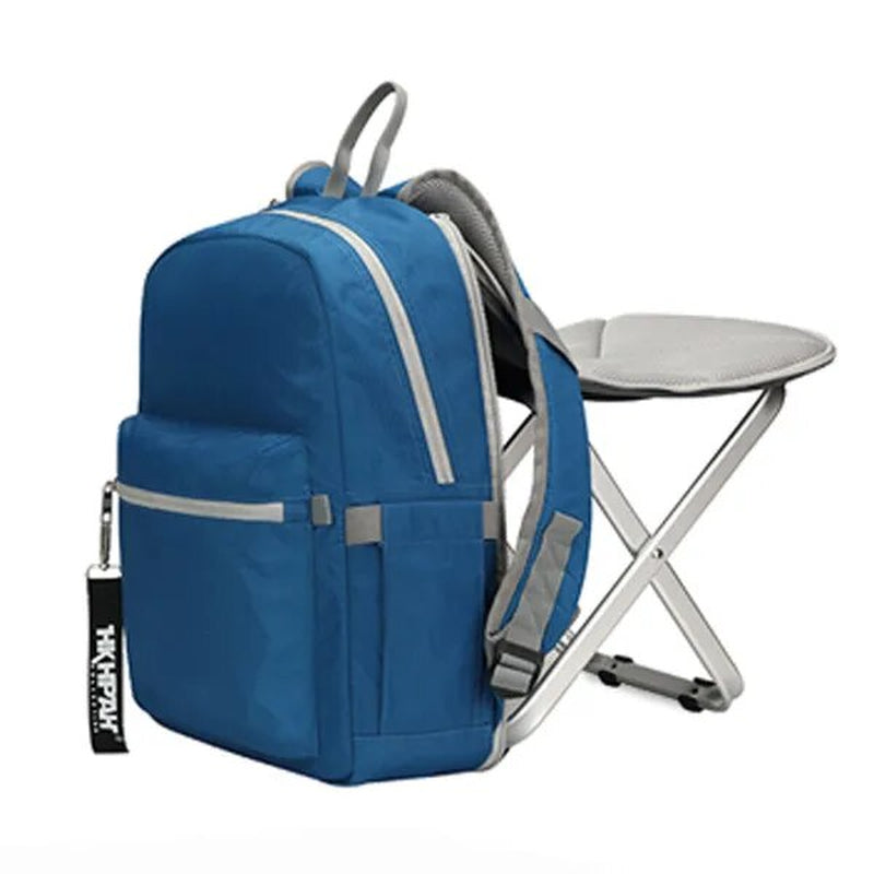 High Quality Backpack Chair Portable Camping Stool Foldable Chair with Double Layer Oxford Fabric Cooler Bag for Fishing Camping