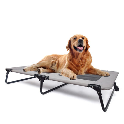 Folding Pet Camping Bed Folding Installation-Free Gray Oxford Cloth Breathable Dog Bed Dog Bed
