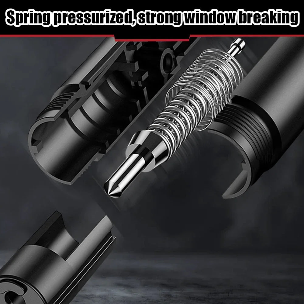 2 in 1 Car Safety Hammer Emergency Glass Breaker Cut the Seat Belt High Hardness Tungsten Steel Rescue Tool Auto Accessories