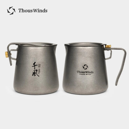Tea Ceremony Camping Tableware Set Lightweight Titanium Coffee Pot Tea Kettle for Outdoor Hiking Backpacking Picnic