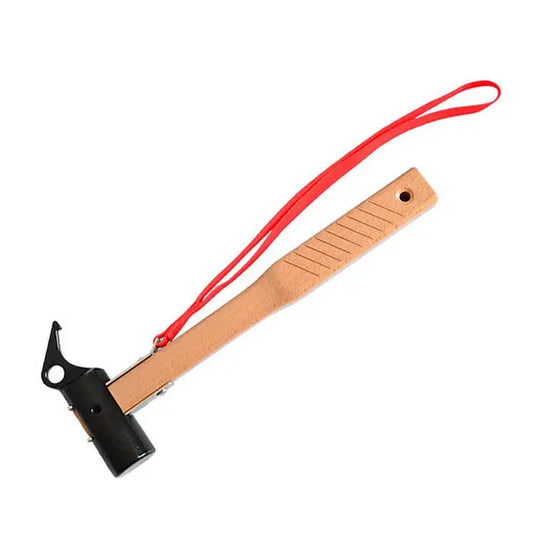 Outdoor Camping Copper Hammer Tent Tarp Nails Pegs Hammer Wooden Handle Outdoor Multifunctional Tools for Hiking Backpacking