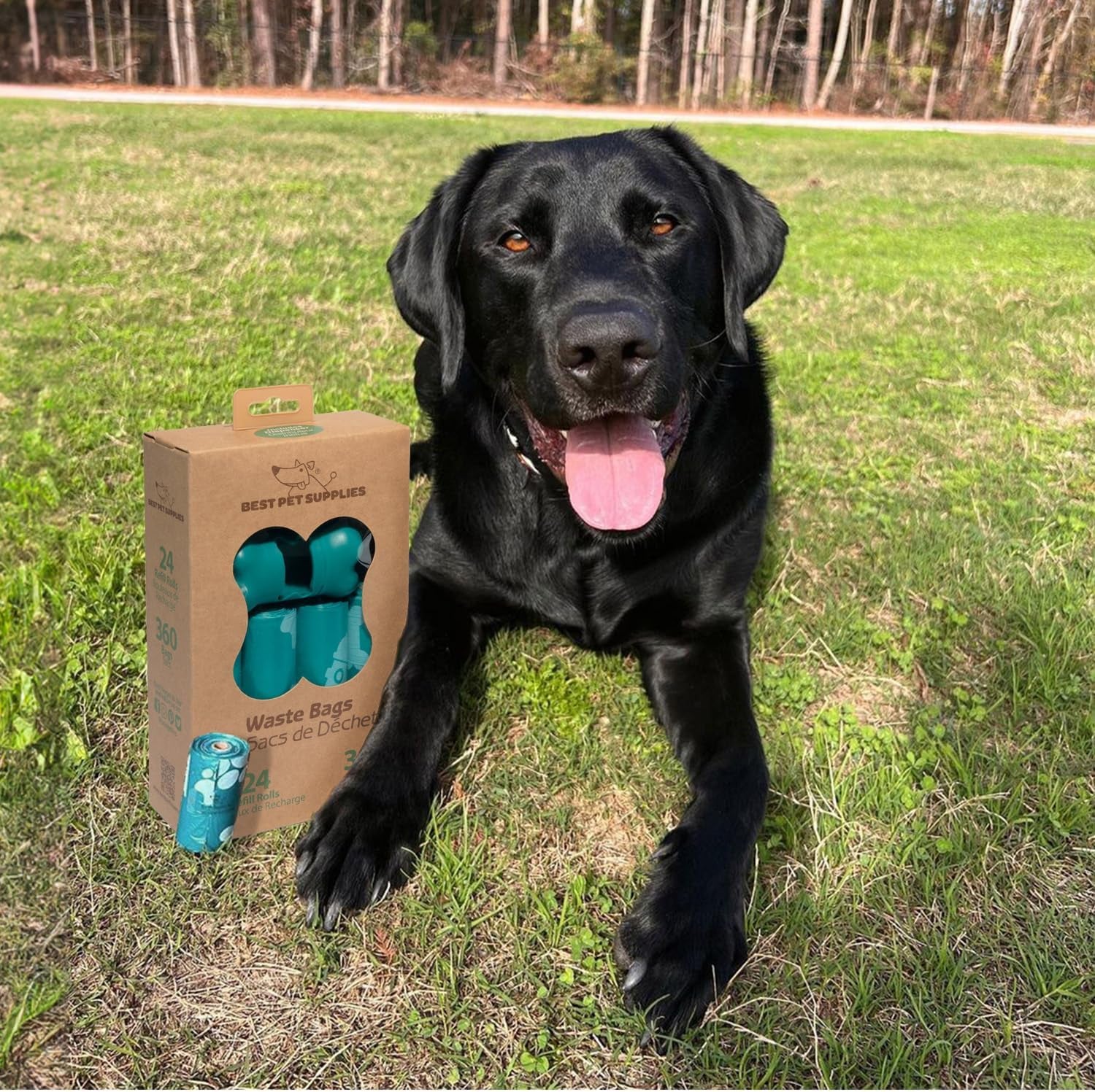 Dog Poop Bags (360 Bags) for Waste Refuse Cleanup, Doggy Roll Replacements for Outdoor Puppy Walking and Travel, Leak Proof and Tear Resistant, Thick Plastic - Turquoise